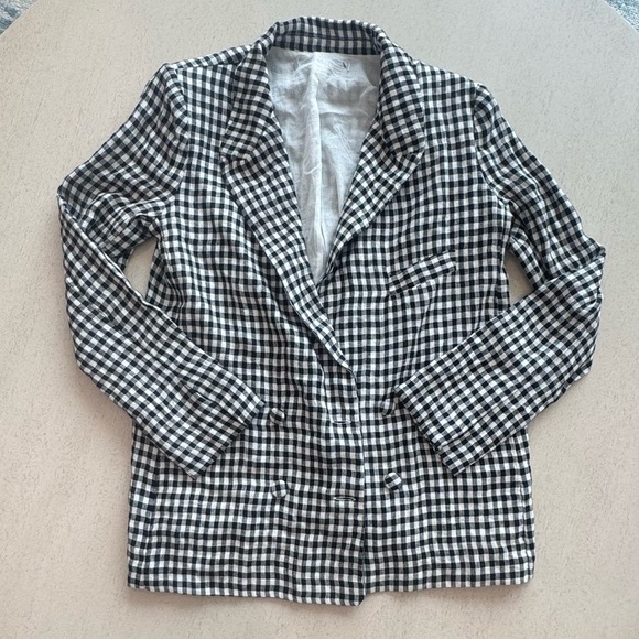 lovers + friends oversized checkered blazer - Picture 7 of 7